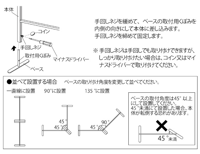 組み立て方法と設置について