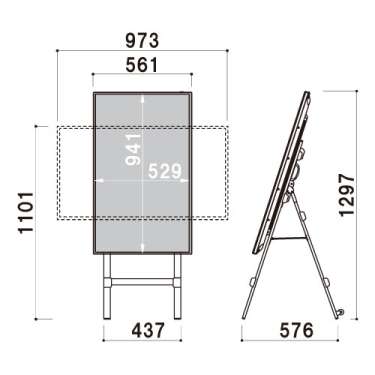 デジタルサイネージ Comabo イーゼルタイプ TP32CS3(TP32CS3　(使用ディスプレイ：フィリップス32BDL4050Q/11))_2