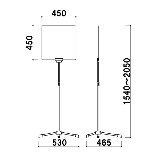 学校・塾・カラオケ用飛沫感染防止スタンド　SGS-45(SGS-45)_3